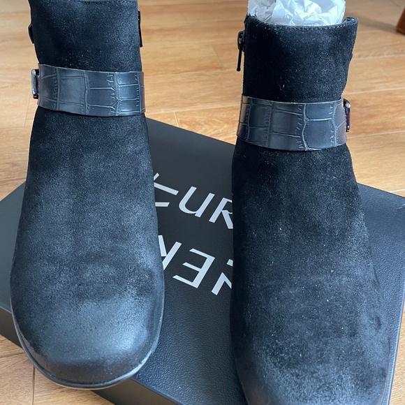 Ankle boots women  naturalizer Cole black suede size US 8 W - Picture 7 of 7